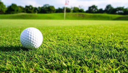 Obraz premium golf ball on green grass