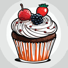 cup cake vector for design needs
