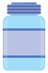 Glass jar vector icon isolated on white background.