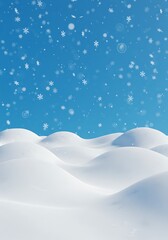 Winter's Soft Embrace: A 3D Snowscape