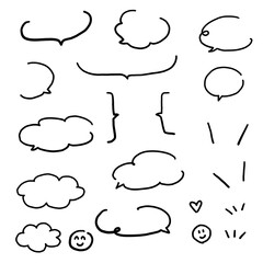 手描き線のセリフ吹き出し