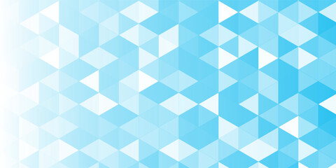 Vector blue triangular mosaic pattern. Abstract geometric polygonal background.