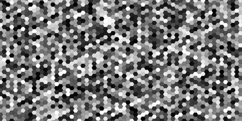 black and white hexagonal technology background texture, 3d illustration rendering