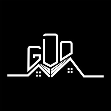 GDO Real State logo design, GDO simple and modern logo. GDO luxurious alphabet design