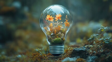 Nature Inside a Light Bulb