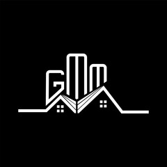 GMM Real State logo design, GMM simple and modern logo. GMM luxurious alphabet design