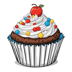 cup cake vector for design needs