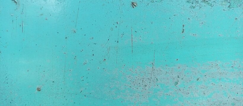 Abstract Turquoise Grunge Peeling Paint Texture