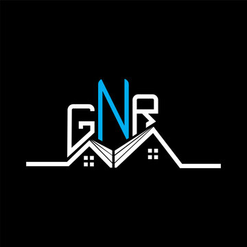 GNR Real State logo design, GNR simple and modern logo. GNR luxurious alphabet design