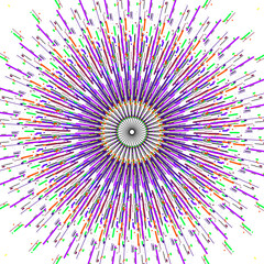 Eye-catching purple line drawing