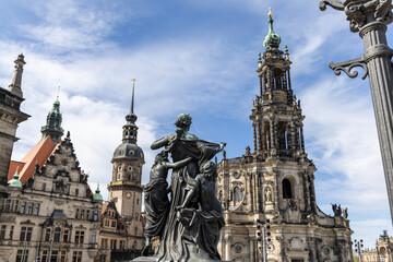 Fototapeta premium Antique architecture of old buildings Dresden, Germany