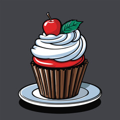 cup cake vector for design needs