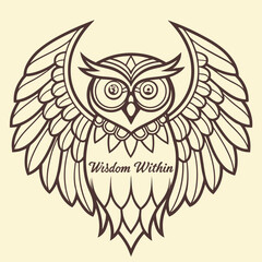 Obraz premium eagle owl vector illustration
