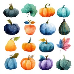 Watercolor Fall Harvest Collection