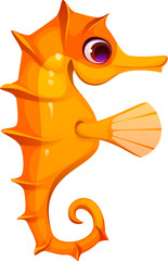 Cartoon underwater font seahorse letter F. Aquatic life creature English typeset symbol, underwater wildlife isolated vector ABC alphabet element or sea nature animal latin font letter © Vector Tradition