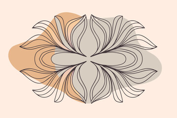 Obraz premium Abstract floral art illustration with transparent elements for design projects