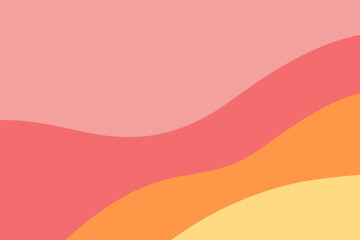 Abstract wavy layered screen background with warm pastel colors