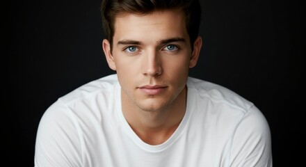 Fototapeta premium Young man portrait, studio shot