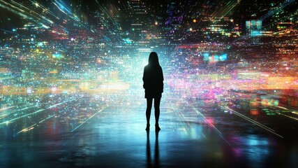 AI-powered future, digital connectivity concept