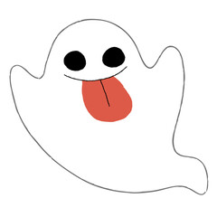 手描きのおばけのイラスト
