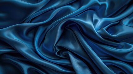 Obraz premium Soft, flowing abstract background of blue fabric, delicate texture, artistic concept of fabric.