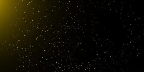 Vector golden particles. Glowing yellow bokeh circles abstract gold luxury background