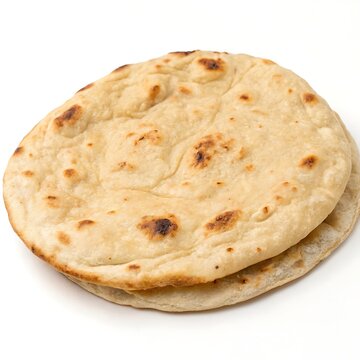 Tandoori roti isolated on a white background