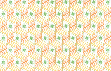 hexagon clover fabric box colorful wallpaper pattern geometric lines abstract seamless texture 