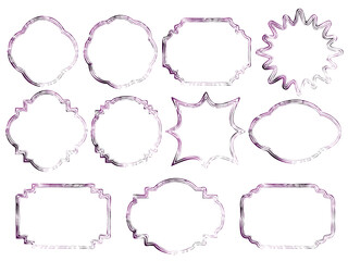 Fototapeta premium フレーム筆3、13紫