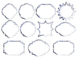 Fototapeta premium フレーム筆3、14紺