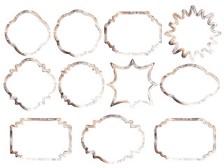 Fototapeta premium フレーム筆3、18茶色