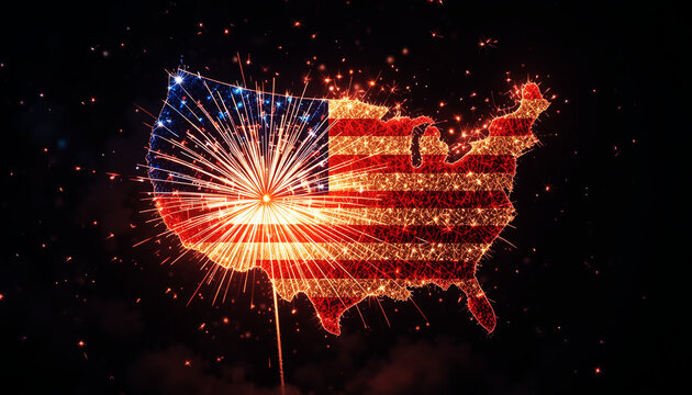 Bright lights of new year fireworks explode in the night sky, a colorful celebration