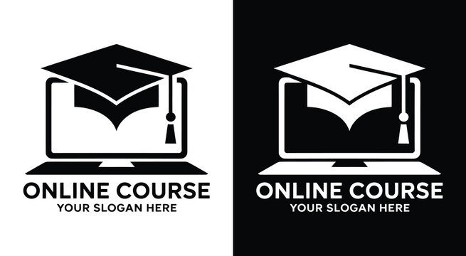 Modern Online Course E-Learning Branding Logo Template