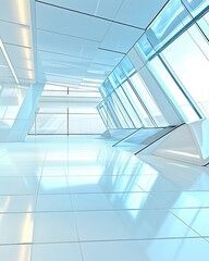 Obraz premium Modern, minimalist, light-filled interior