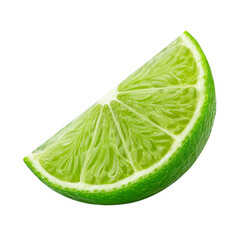 Fresh Lime Slice on White Background