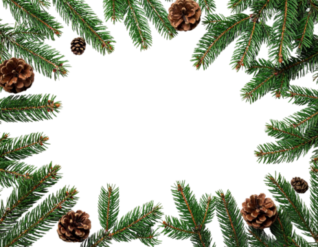 green pine branches
