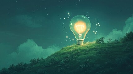 Light Bulb on a Hill