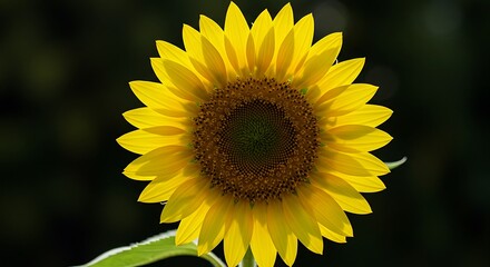 Obraz premium Blooming Sunflower Closeup with Vibrant Yellow Petals