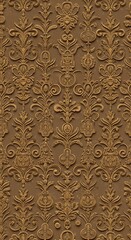 Embossed Gold Damask: Rich Texture, Warm Hues