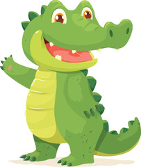 Fototapeta premium Dinosaur Cartoon Mascot Illustration Character Vector Clip-art Hand-drawn Logo Design