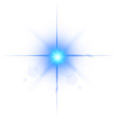 Blue Sparkle Light Effect PNG Shape