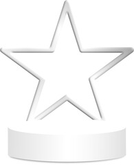 Podium stage with star shape