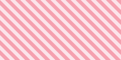 Pink and White Diagonal Stripes