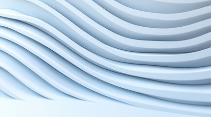 Obraz premium Light blue wavy architectural panels