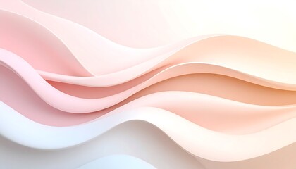 Obraz premium Abstract background with flowing organic shapes in pastel tones, minimalist and soft edges