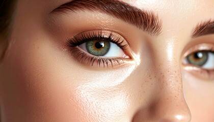 Fototapeta premium close up of female eye with make up