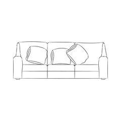 Artistic Hand Drawn Sofa Sketch