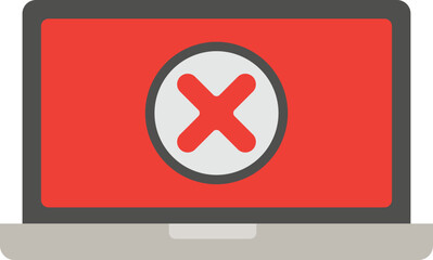 Obraz premium warning sign on computer screen