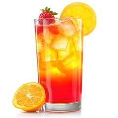 glass of ice tea with lemon