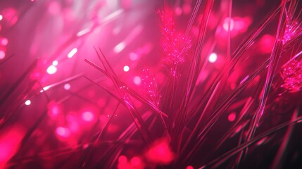 Abstract Pink Grass at Night